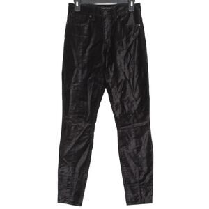 Lucky Brand Pants Bridgette Skinny High Rise Velvet Whimsigoth Witchy Black 4/27